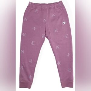 Mens Nike Printed Club Fleece Joggers - Small - Pink